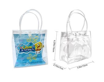 12 Custom Clear Favor Bags: Personalized Gift Bags