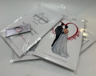 Wedding Activity Book, Kids Wedding Favors in Bulk, Kids Coloring, Wedding Kids Pack, Kids Activity Kits for Wedding