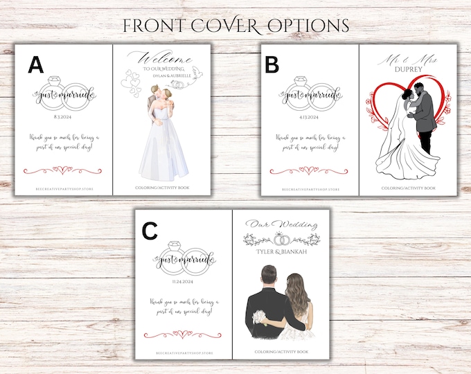 Wedding Coloring & Activity Book – Kids Table Entertainment