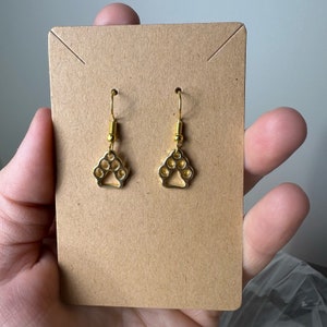 Handmade Dog Paw Earrings