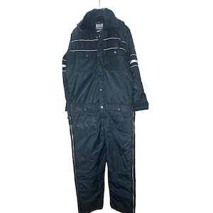 Vintage Sears Work N Leisure Snowsuit Coveralls Mens L 42-44 Regular Blue Hooded