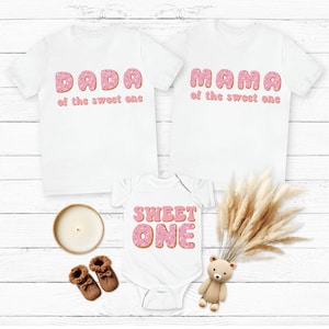 Sweet One Donut Family Matching Birthday Shirts, 1st birthday party, first birthday girl outfit, Donut Theme First Birthday T Shirt