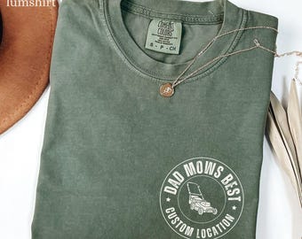 Dad Mows Best Comfort Colors TShirt, Funny Lawn Mowing Dad Shirt, Fathers Day Gift Idea, Dad Joke T-Shirt Gift for Dad Humor T-Shirt for Dad