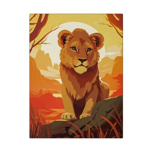 Lion Wall Art Prints - Unique Birthday Gifts for Lion Lovers