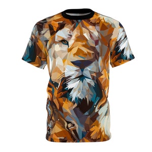 Lion Unisex Pattern T-Shirt, Lion T Shirt, Unisex Lion Shirt, Lion Print Shirt, Think Like A Lion, Lion T-Shirt, Lion Camp Design