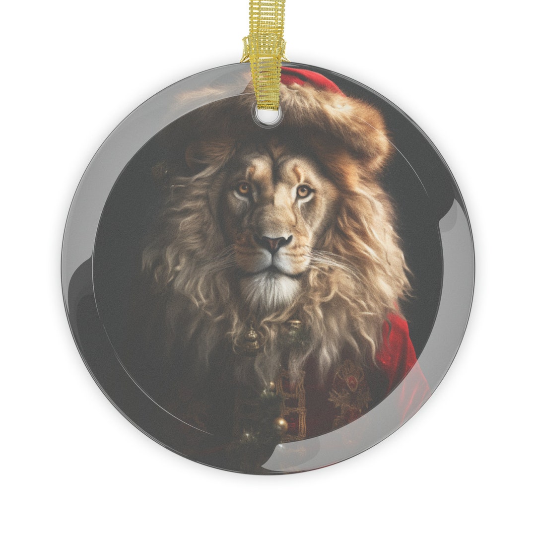 Lion Santa Christmas Ornament Christmas Ornament Lion Santa Think Like