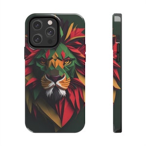 Lion iPhone TOUGH Case, Lion Silhouette, Lion Head, Lion Gifts, Think Like A lion, iPhone 14, 14 Pro, 14 Plus, 14 Pro Max