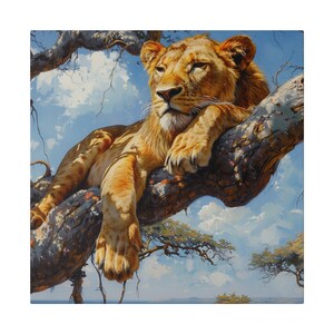 Lion Wall Art Canvas Prints - Unique Birthday Gifts for Lion Lovers