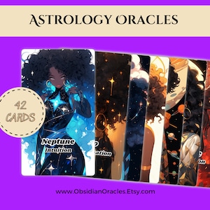 Orakelkarten Astrologie Einblicke Orakel Deck - Sternzeichen, Planetarische Führung, Astrologische Weissagungskarten