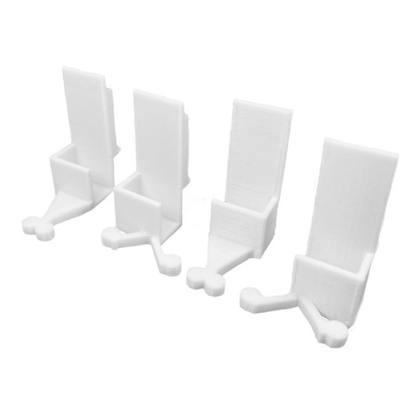 Kit de 2-4 Guides Rails pour Placards Porte Coulissante - Longs et Courts - Form Optimum Blanc - Pièce de Rechange A+B