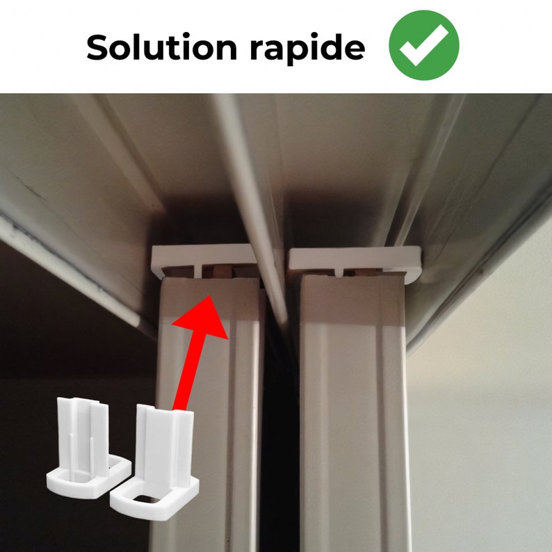 High T Guide Kit for Sliding Closet Door Refit Your Closet Doors with Ease Spare part image 3
