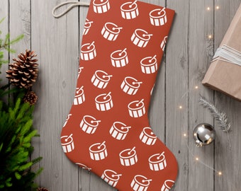 Drummer Santa Stocking, Marching Band Christmas Stocking, Gift For Drummer, Drummer Stocking, Band Christmas Stocking, Santa Stocking