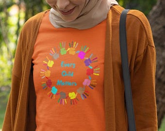 Every Child Matters T-Shirt: Indigenous Designed Orange Shirt Day Tee