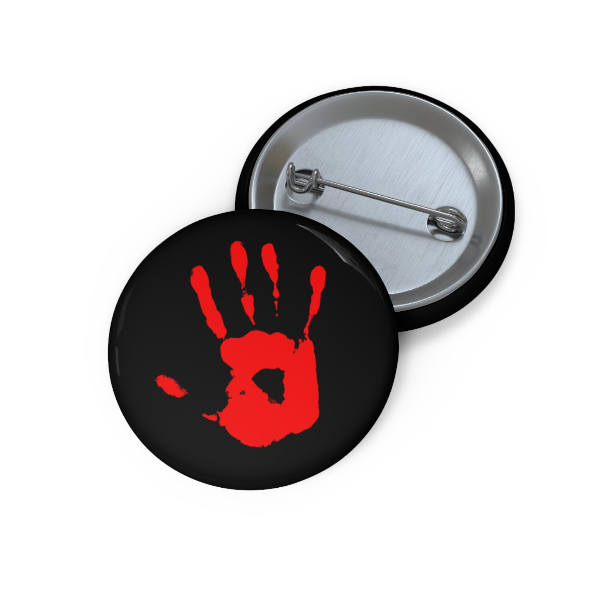 Hand Print. Pin MMIWG Awareness Red Handprint Pin, Indigenous Owned Advocacy Badge - Etsy