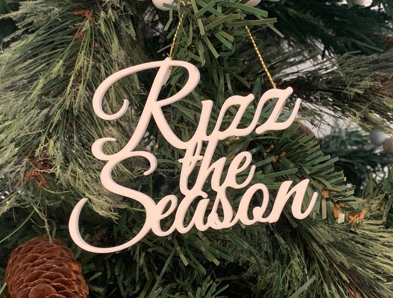 Rizz christmas holiday gift tree ornament