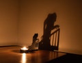 Nosferatu Tealight Shadow Caster - Halloween Tea Light Holder - 3D Printed spooky vampire shadow art