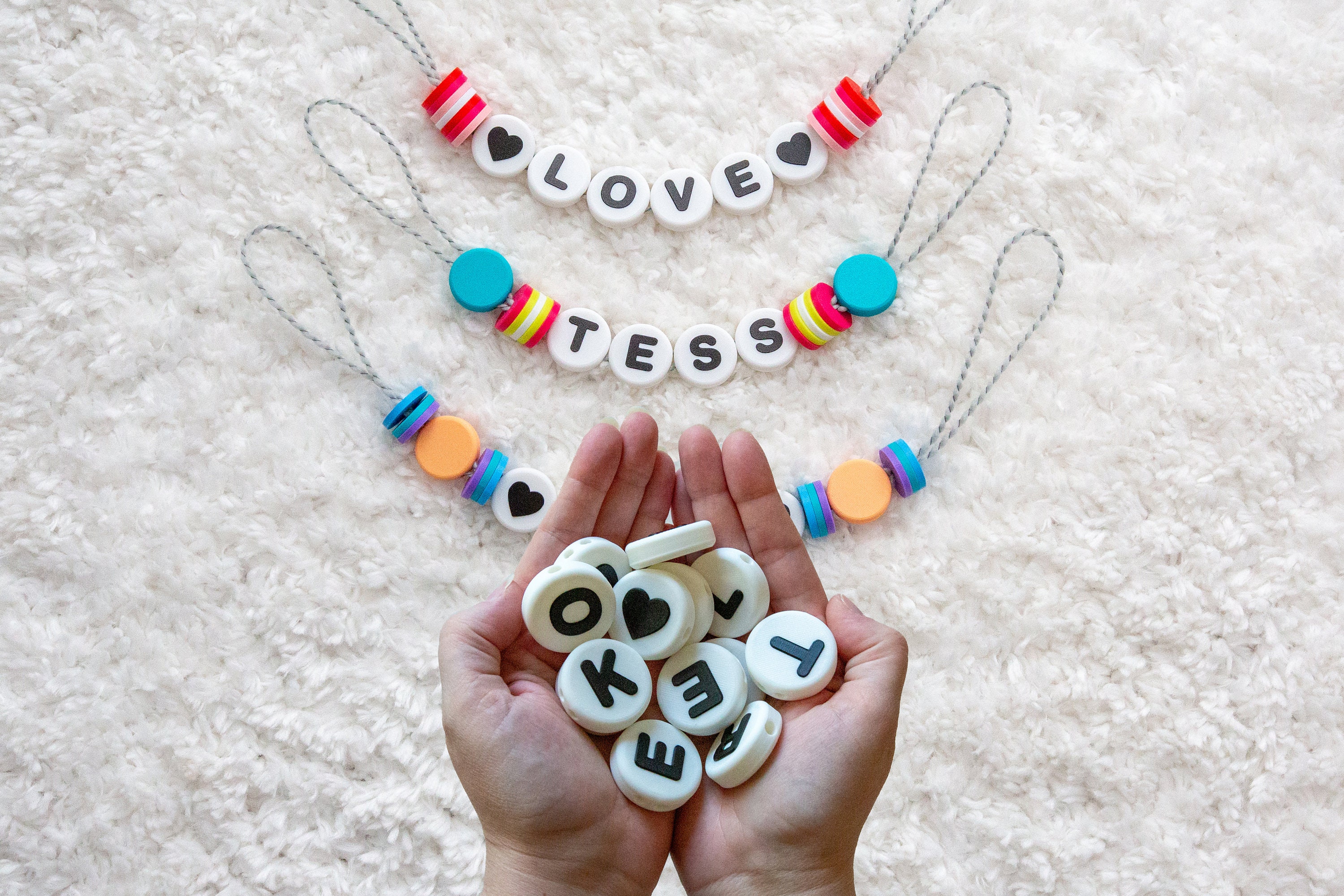 Extra Large Friendship Bracelet Beads, Oversized Alphabet Letter