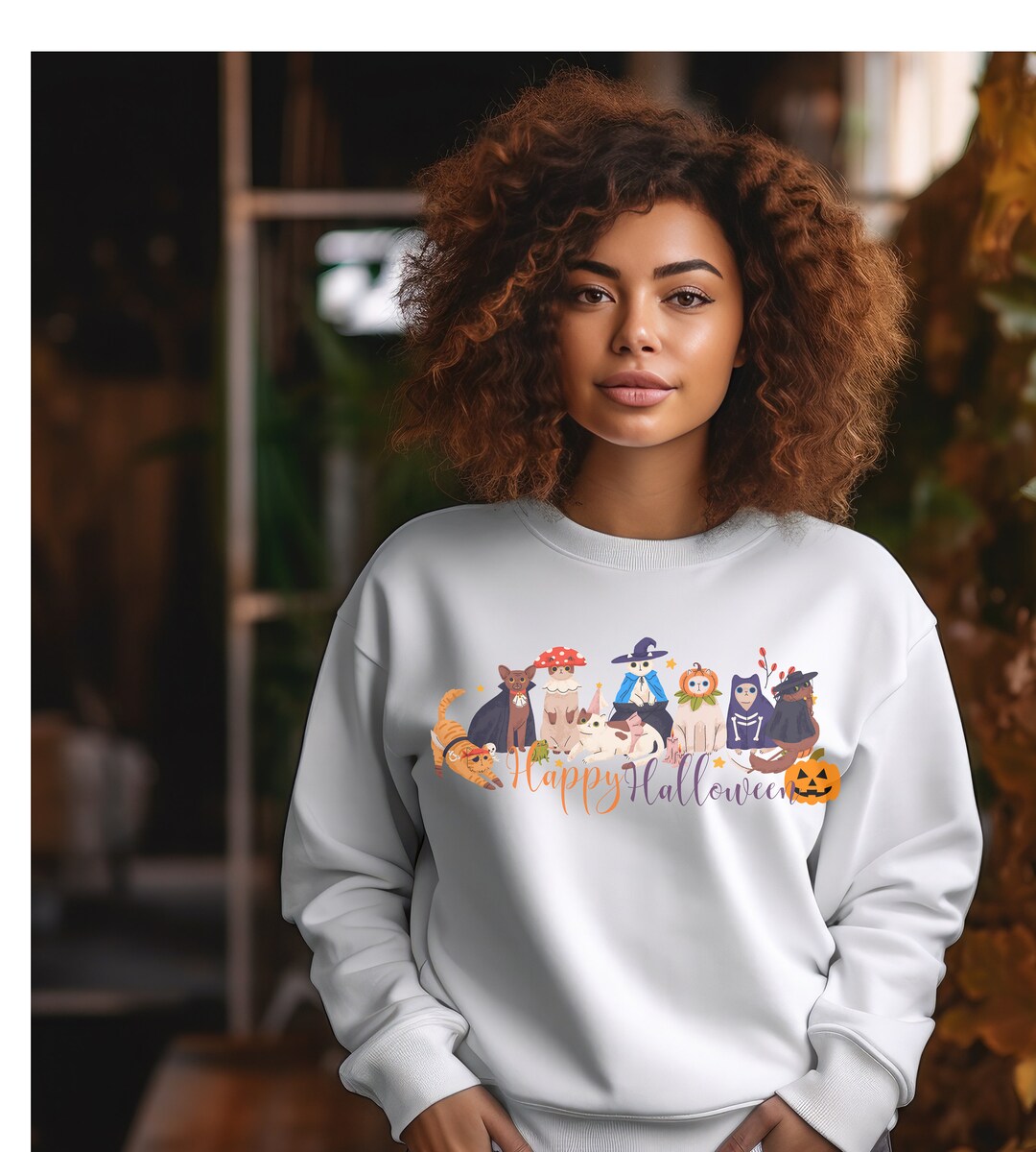 Happy Halloween Cats All Dressed up for Fun Unisex Heavy Etsy