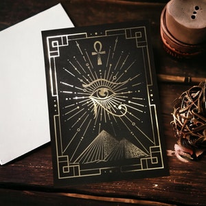 Impression œil d’Horus Égypte poster affiche de foil dorure sur papier cartonné