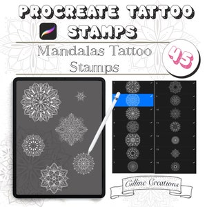 Procreate tattoo brushes mandalas stamps
