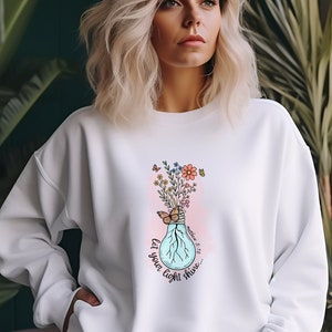 Let your light Shine Christian Apparel Gift God Inspirational Youth Trendy Faith Religious God Unisex Heavy Blend Crewneck Sweatshirt