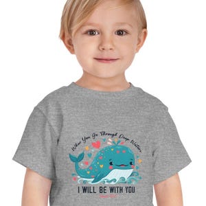 Christian Kids Toddler Short Sleeve Tee, Religious Baby Shirt, Faith-Based Children&#39;s Clothing, Spiritual Youth Apparel, Bible Verse Top