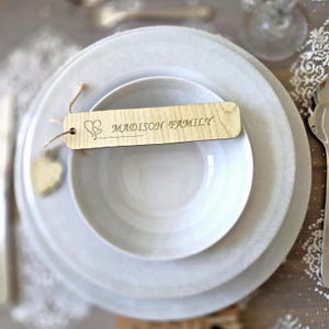 Personalised Wooden Bookmark Place Names, Wooden Bookmark Wedding Table Place Setting, Bulk Wedding Favor For Guests, Custom Engraved Gift