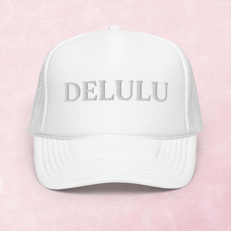Delulu Embroidered Foam Trucker Hat Funny Gifts for Her Tiktok It Girl Sarcastic Cap Etsy