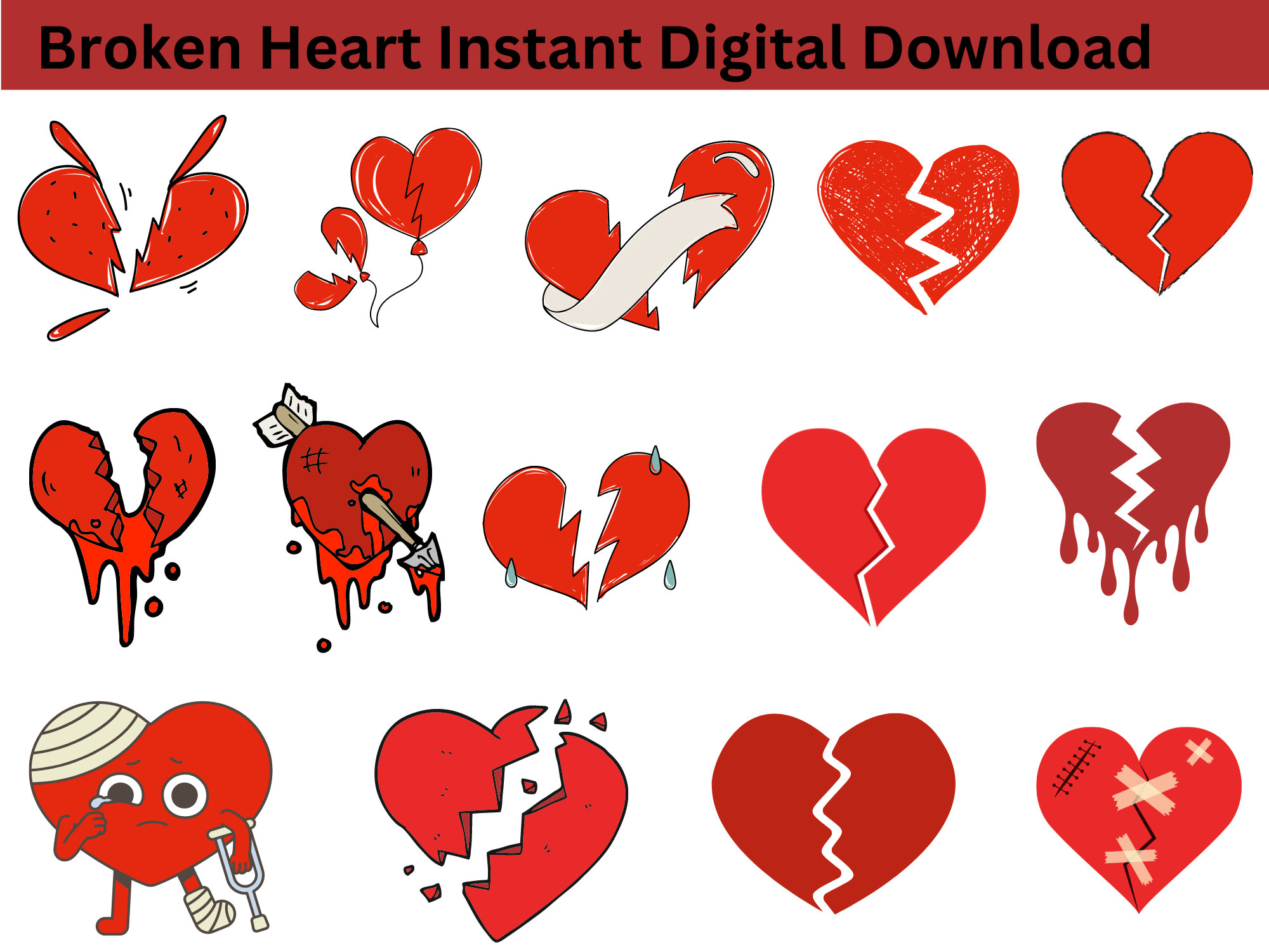 Broken Heart Svg , Broken Heart Clipart , Heart Svg, Broken Heart