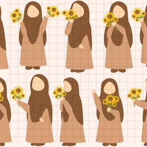 Muslim girls clipart\ Muslim woman svg\ Beautiful Girl with Hijab PNG\ Hijabi Clipart\ Muslim Girl SVG\ Islamic SVG Bundle