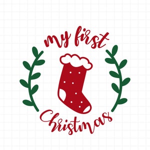 My First Christmas SVG\ Christmas Onesie svg\ Christmas SVG\ Baby Christmas Shirt svg\ Christmas Shirt\ First Christmas svg\ Cricut Cut File