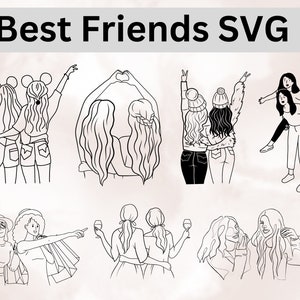 親友 SVG バンドル | 親友 SVG | 友情の日 SVG | 永遠の友達 SVG | 女性の友情 SVG | bff SVG | 友情クリップアート