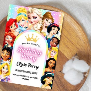 Birthday Invitation Fashion Doll Birthday Party | Birthday Party Invitation Girls Cute Doll Theme | Doll Birthday Invitation Template