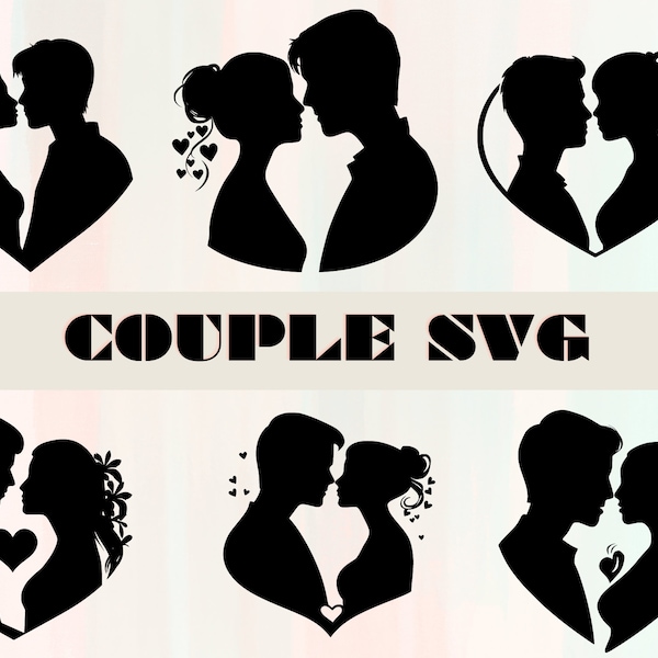 Romantic Couples Silhouettes , Love Silhouette svg , Couples Clipart , Love Couple clipart , Couple Svg