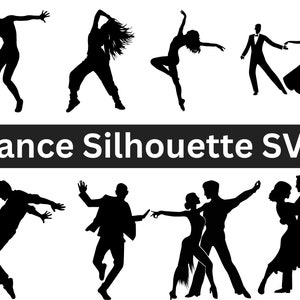 Baile SVG - Música Svg - Silueta de baile - Archivos de corte SVG - Paquete de baile SVG - Clipart de baile - Archivo de corte de baile - Vector de baile - Descarga instantánea