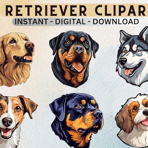 Retriever clipart, Golden Retriever png, Perro png, Mascota png, Retriever png, Camisa Retriever, Archivos de corte Retriever,
