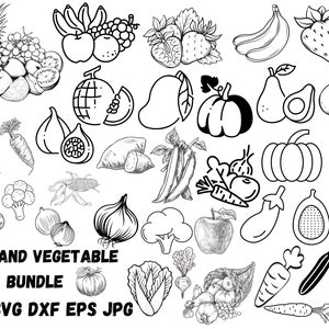 Fruit and Vegetable clipart , Fruit and vegetable svg bundle , Best Quality Clipart , Instant And Digital Download
