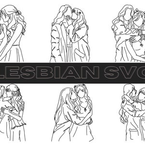 Lesbian Couples Svg , Mrs and Mrs svg, Couples Svg, Lesbian Svg, Love Silhouette Svg, Couple lovers, Couple clipart, Couple silhouette