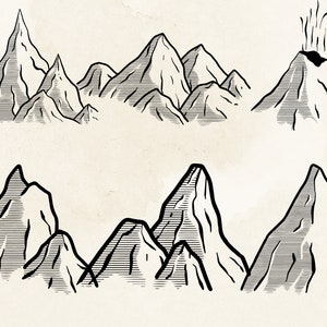 Mountains SVG, File For Cricut, For Silhouette, Cut Files, Forest Scenery Svg - Mountain Clipart - Pine Tree Svg Png, Svg Files