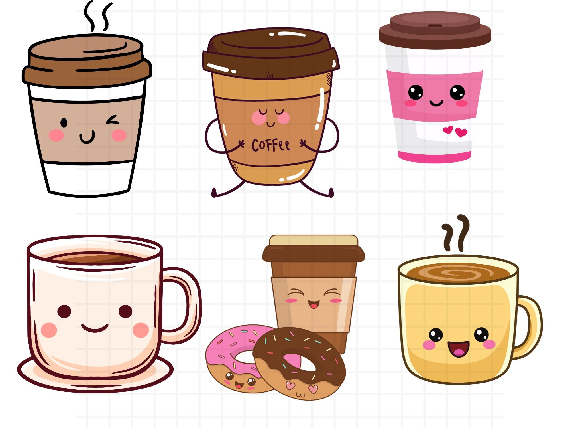 Coffee Cup Svg Coffee Cup Bundle Takeaway Cup Svg Cup Svg - Etsy