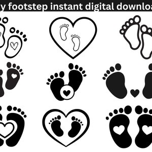 Baby Footprint SVG\ Baby Footprint Png\ Baby Footprint Digital Downloadable File\ Baby Feet SVG Instant Download\ digital files