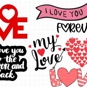 Love You SVG Bundle, Bedroom Sign svg, Romantic Sign svg, Above the bed sign svg, Valentine&#39;&#39;s Day svg, Couples Shirt svg