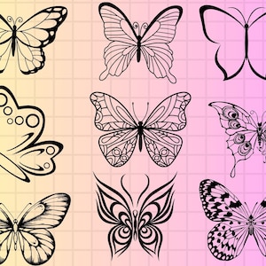 Butterfly Svg Bundle\ Butterflies Svg\ Butterfly Clipart\ Butterfly Silhouette\ Butterfly Svg Cricut\ Floral Butterfly Svg