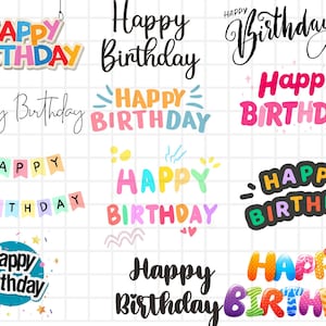 Happy Birthday SVG Bundle\ Cake Topper SVG\ png\ jpeg and DXF included