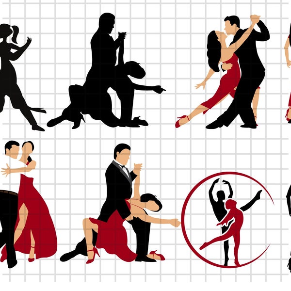 Dancing Silhouette Bundle Svg\ Disco Dancing SVG\ Tango Svg\ Couple Dancing Svg\ Flamenco Svg\ Couple Svg\ Music Svg\ Dancing Svg
