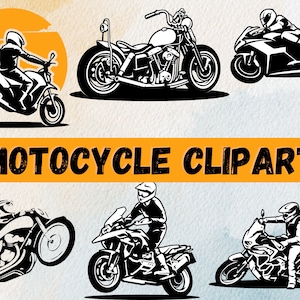 Motorcycle Clipart Bundle | Motor Bike Svg, Motorcycle Clipart, Motorcycle Bundle, Motorcycle Files for Cricut, Png