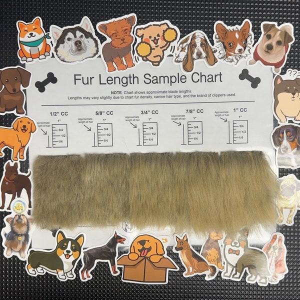 Groomer’s Hair Chart (CLIPPER COMBS) (Brown Furr)