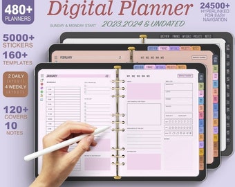 Premium Digital Life Planner 2023 2024 Undated iPad Goodnotes ...
