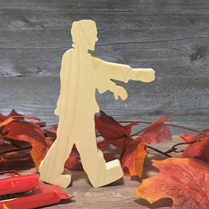 Unfinished Wood Monster Cutout. Standing Halloween Craft Shape. Wooden Monster for Painting. Spooky Fall Tier Tray Decor. DIY Door Sign