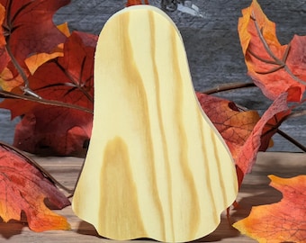 Unfinished Wood Ghost Cutout. Free standing Halloween Craft Shape. Wooden Ghost for Painting. DIY Door Sign. Spooky Fall Tier Tray Decor